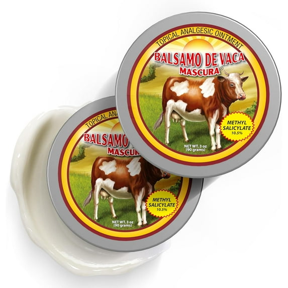Balsamo de la Vaca Mascura – Topical Analgesic Muscle Rub with Methyl Salicylate, Joint & Back Pain Relief, Muscle Recovery Cream, 6 oz (2 Pack)