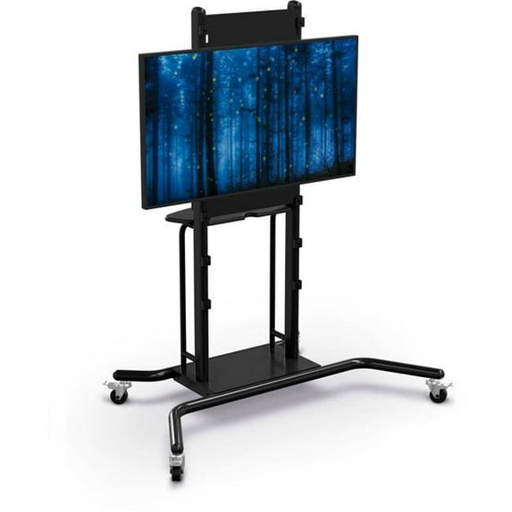 Balt B3035309 MooreCo iTeach Spider Flat Panel Cart - Manual Height Adjustable - Black