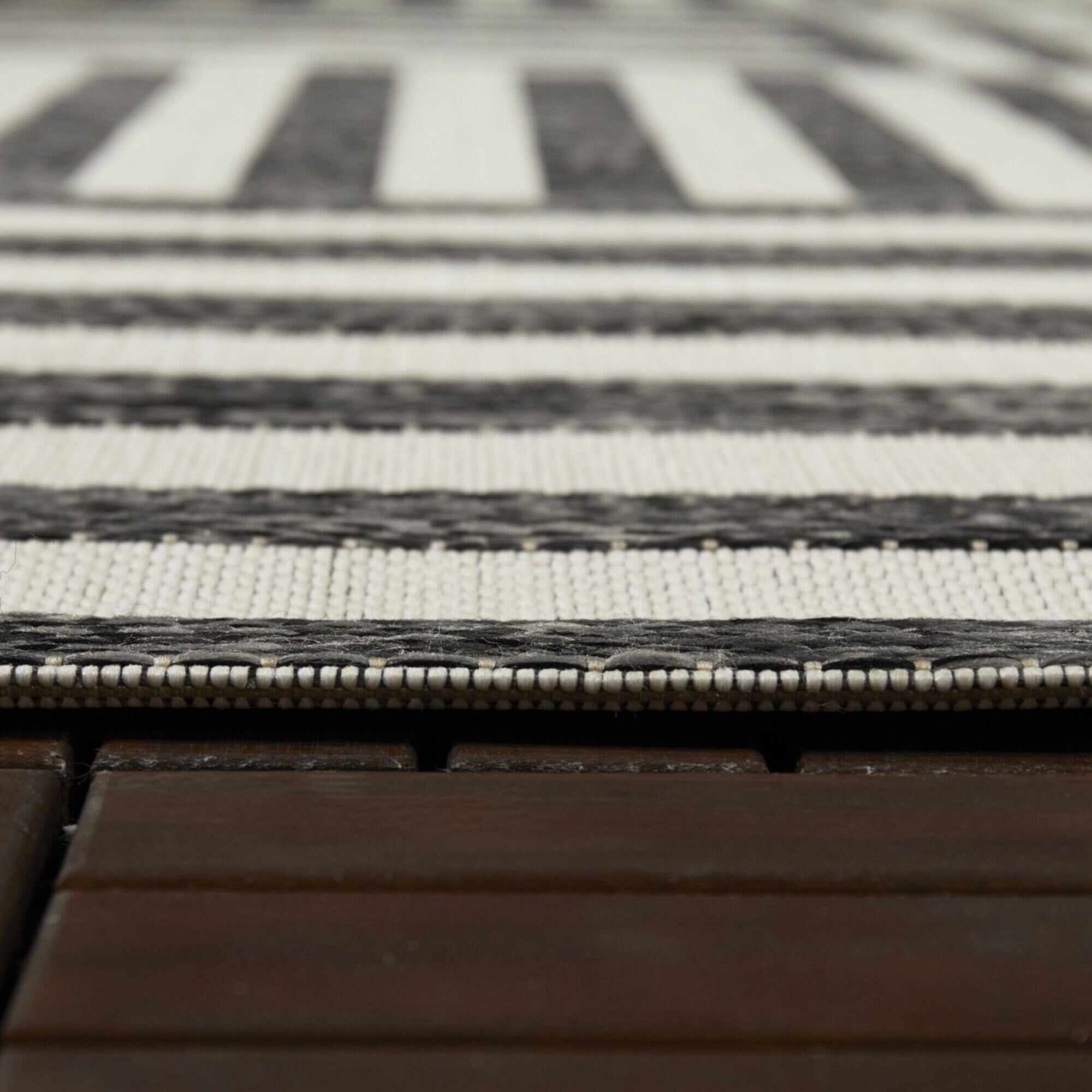 Balta Addison Contemporary Striped Indoor/Outdoor Area Rug Charcoal 5'3" x 7' 5' x 8' Silver