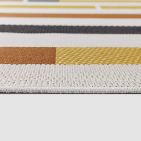 Balta Arturo Modern Stripes Indoor/Outdoor Area Rug 5'3" x 7' - Yellow