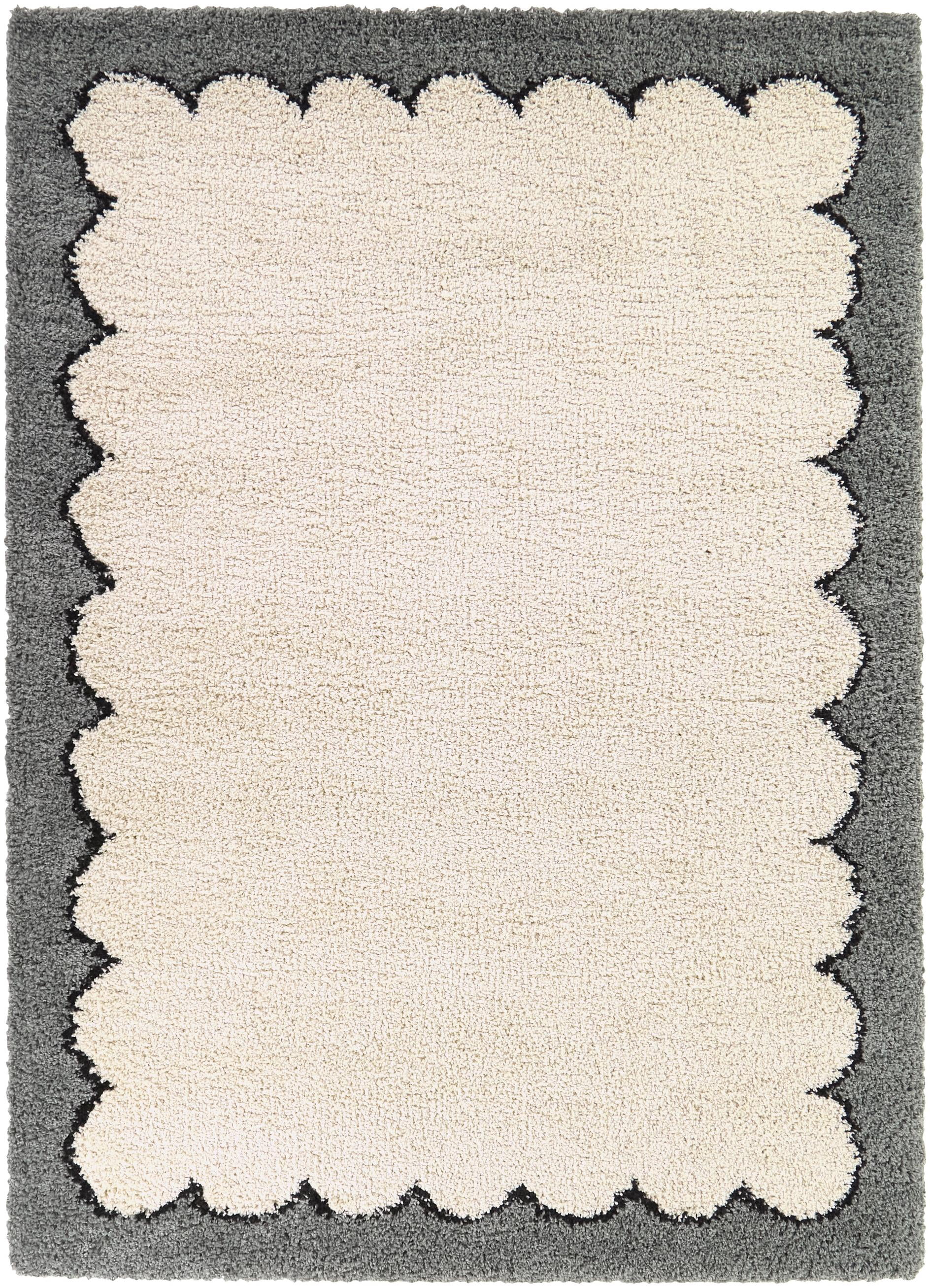 Balta Cayley Contempary Border Print Area Rug 7'10" x 10' - Gray