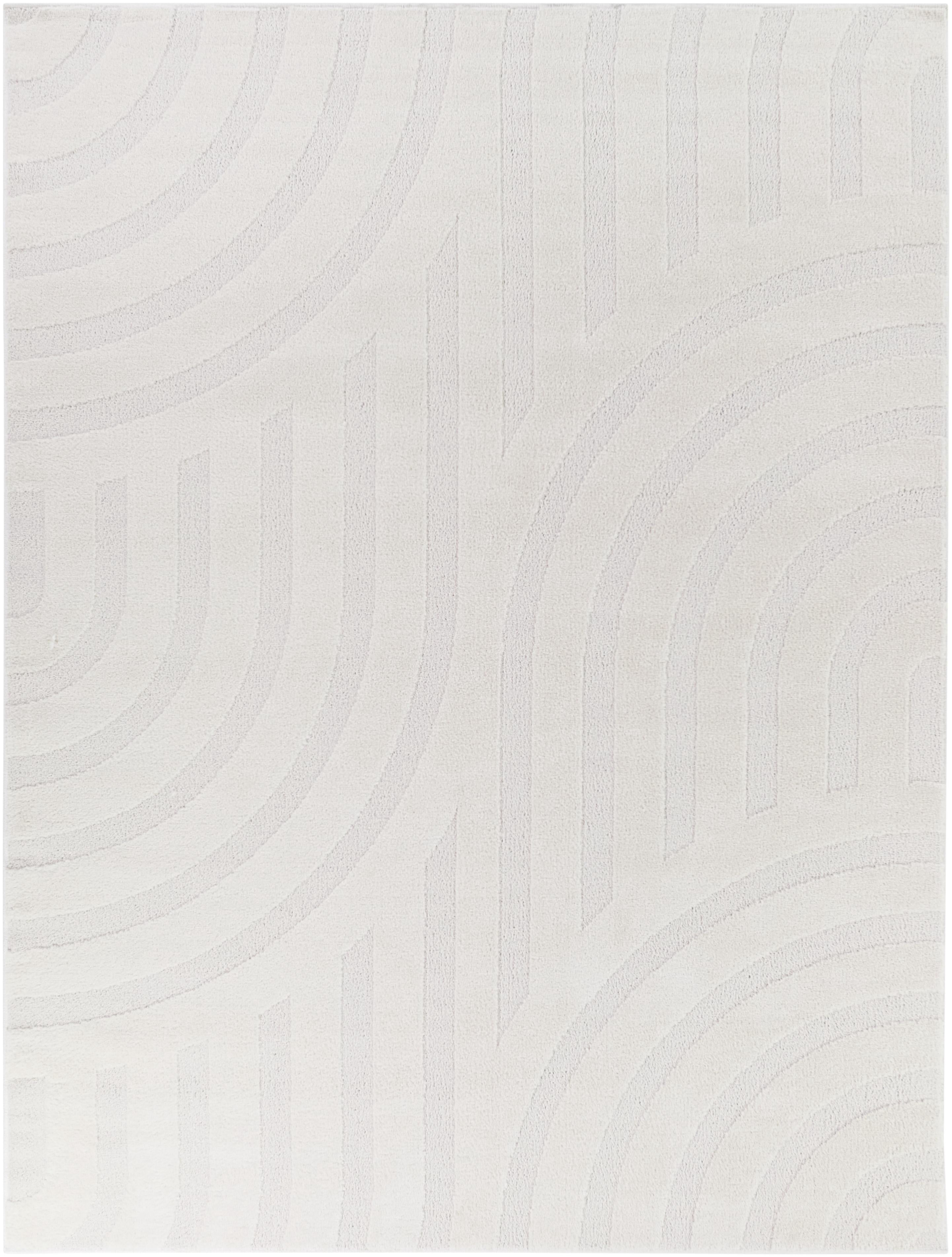 Balta Claribel Contempary Stripe Print Area Rug 7'10" x 10' - Cream