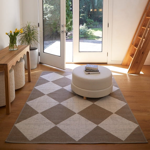 Crane Checkered Area Rug