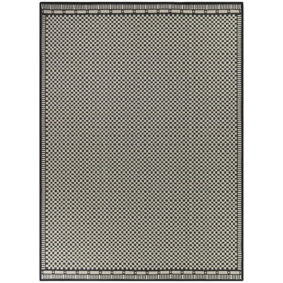 Balta Elmer Recycled Checkered Indoor/Outdoor Area Rug 5'3" x 7' - Charcoal