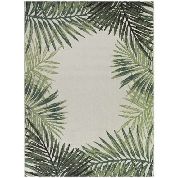 Balta Emy Tropical Leaves Indoor/Outdoor Area Rug 5'3" x 7' - Green
