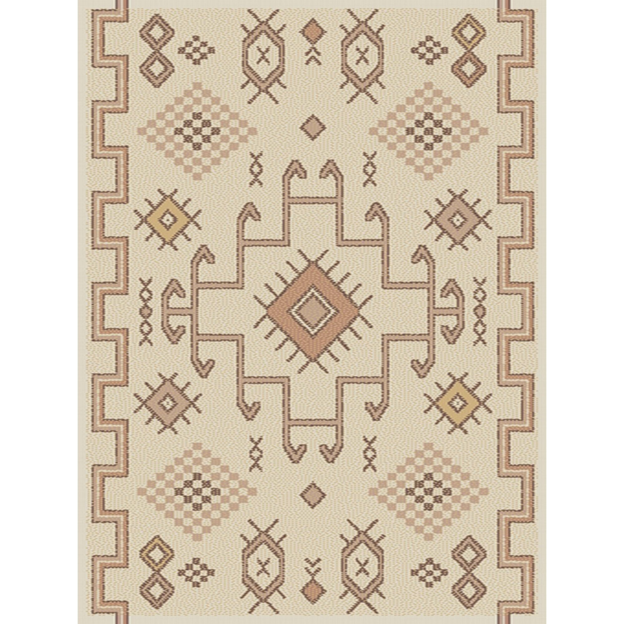 Burnt Orange Rectangular Shag Rug for Kids, 5'3" x 7'