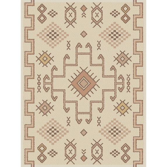 Balta Felipe Southwestern Shag Area Rug Burnt Orange 7'10" x 10' 8' x 10' Tan, Gold, Ivory