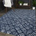 thumbnail image 1 of Balta Frederic Contemporary Geometric Area Rug Navy 7'10" x 10' 8' x 10' Navy, White, Off-White, 1 of 5