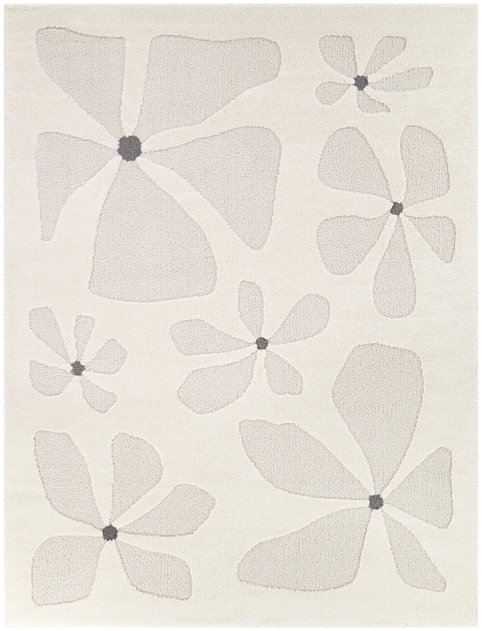 Balta Gabriel Contempary Floral Print Area Rug 7'10" x 10' - Cream