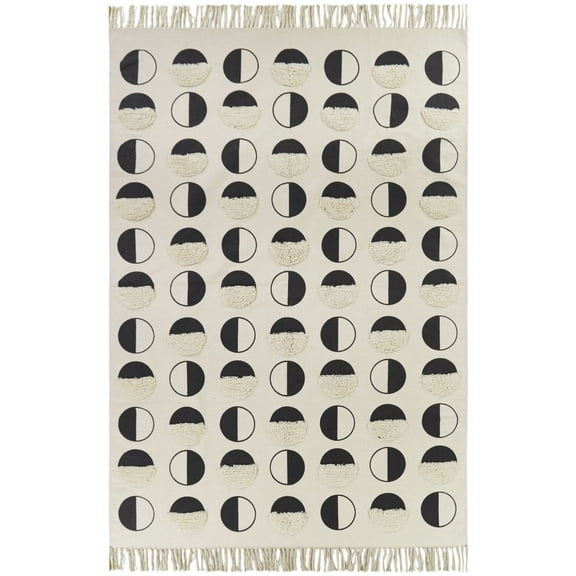 Balta Halfmoon Modern Geometric Area Rug Cream - 7'10" x 10'