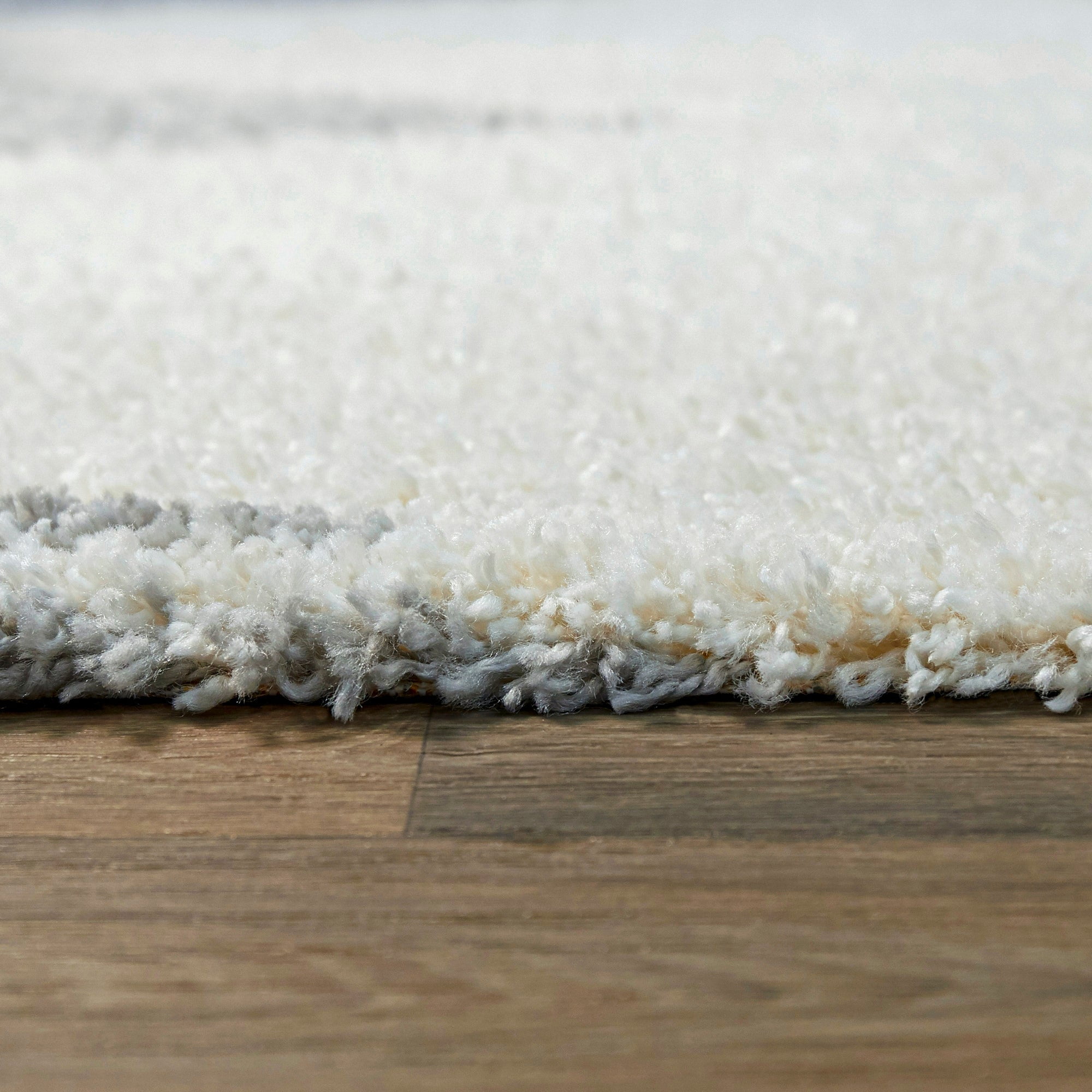 Luxurious Reversible Stripe Shag Rug 8' x 10' White/Grey