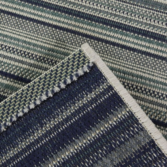 Balta Huxley Striped Patio Indoor/Outdoor Area Rug 5'3" x 7' - Teal