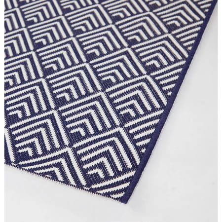 Balta Janine Chevron Indoor/Outdoor Area Rug Navy 5'3" x 7' 5' x 8' Navy