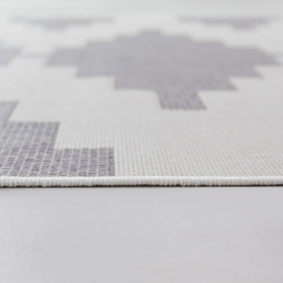 Balta Joyce Southwestern Trellis Indoor/ Outdoor Area Rug Grey 7'10" x 10' 8' x 10' Silver