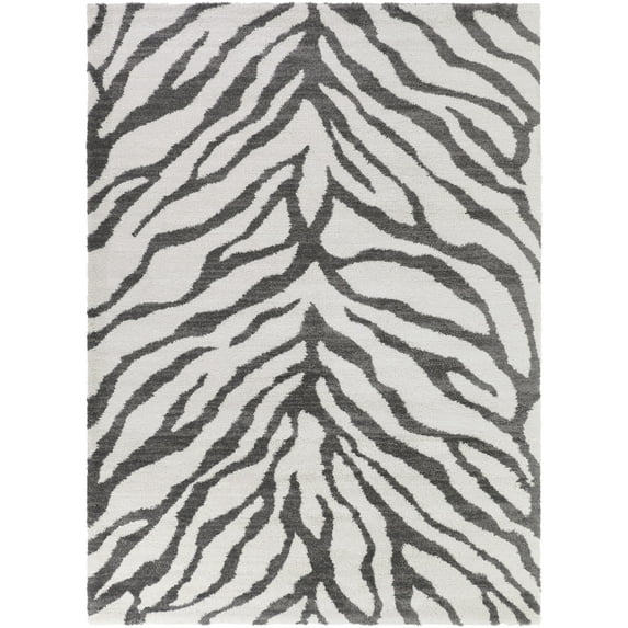 Balta Kat Glam Animal Print Area Rug 5'3" x 7' - Gray