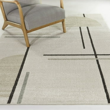 Balta Lyne Modern Geometric Area Rug 7'10" x 10' - Cream