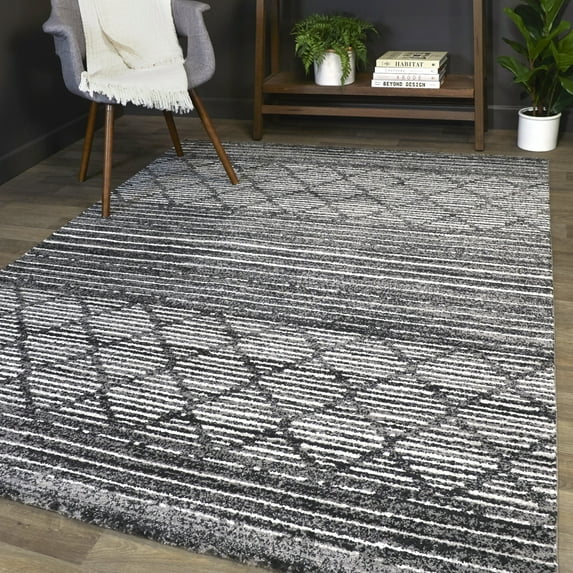 Madera Striped Contemporary Area Rug