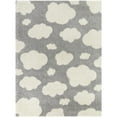 thumbnail image 1 of Balta Mod-Tod Clouds Kids Shag Area Rug Grey 3'11" x 5'7" 4' x 6' Silver, 1 of 20