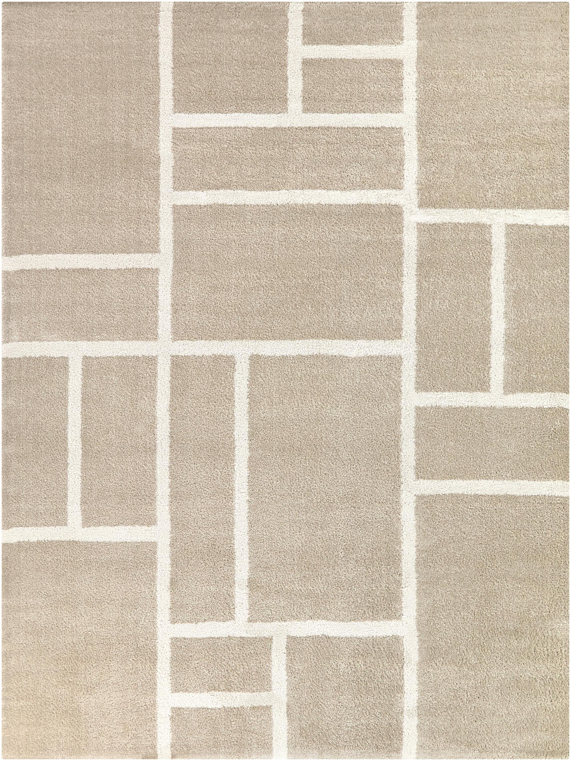 Balta Octavia Modern Organic Print Area Rug 5'3" x 7' - Tan