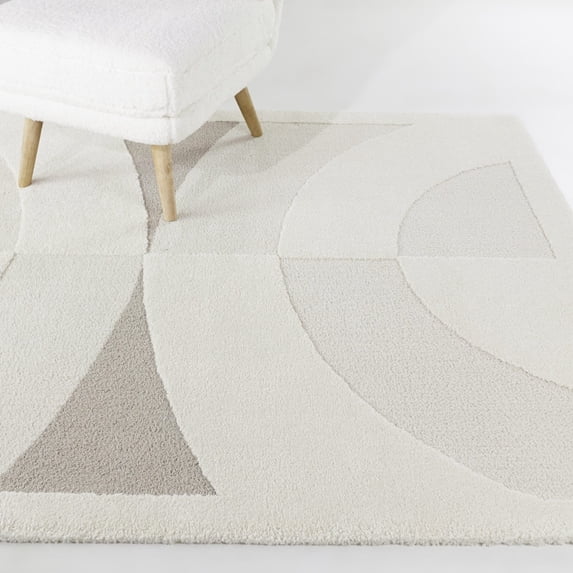 Balta Otto Modern Geometric Area Rug Cream 5'3" x 7' 5' x 8' Taupe, Off-White