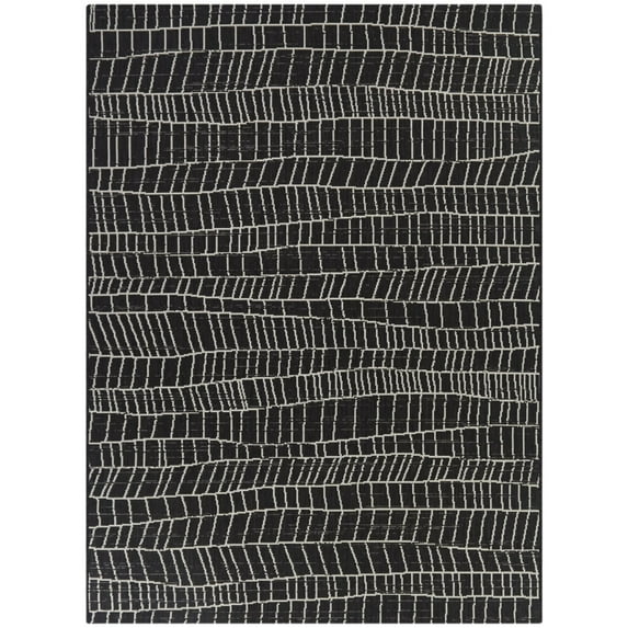 Balta Siegel Modern Geometric Indoor/Outdoor Area Rug 5'3" x 7' - Charcoal