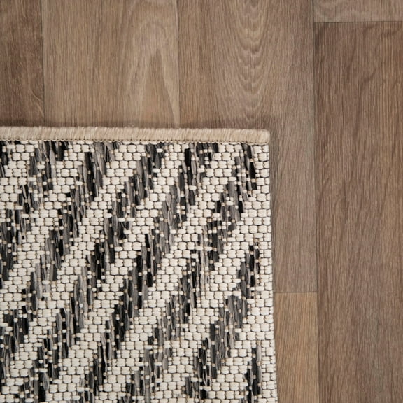 Balta US, Inc Darcy Modern Stripe Indoor/Outdoor Area Rug White 5'3" x 7' 5' x 8' Silver, Off-White