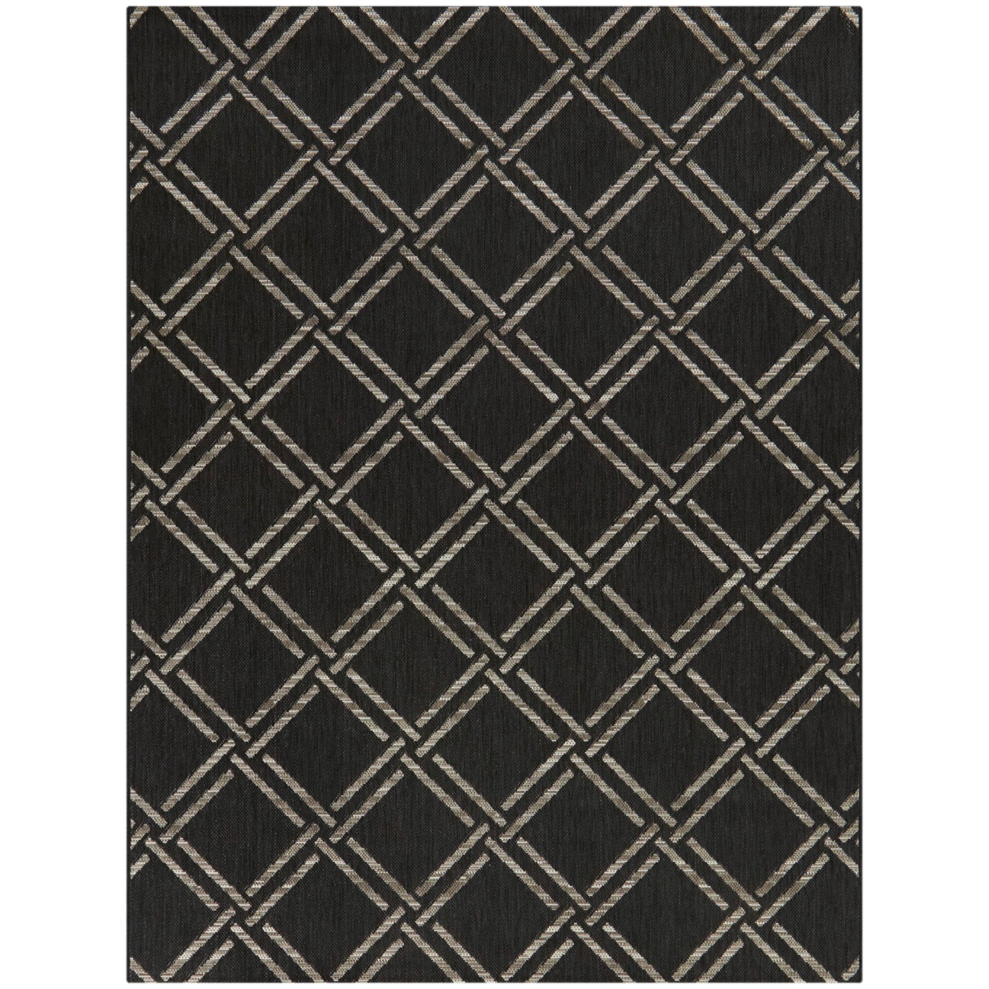 Balta US, Inc Sommer Trellis Indoor/Outdoor Area Rug Charcoal 5'3