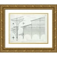 thumbnail image 1 of Baltard, Victor 18x15 Gold Ornate Wood Framed with Double Matting Museum Art Print Titled - Les Halles, Paris, Grand Pavilion Details, 1 of 4
