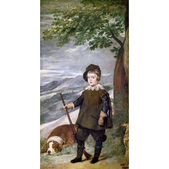 Baltasar Carlos. Nprince Of Asturias Son Of Philip Iv. At Age Six In A Hunting Outfit. Oil On Canvas By