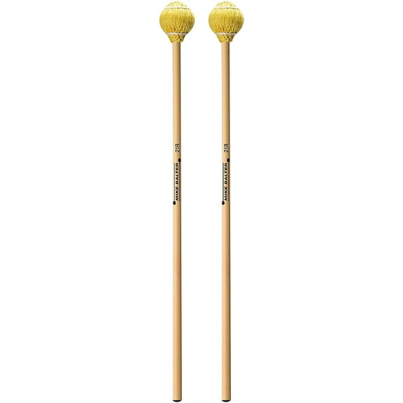 Balter Mallets Pro Vibe Series Rattan Handle Keyboard Mallets 21 Yellow Cord Hard