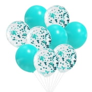 Balterever Confetti Filled Balloons Party Decoration Kits, Latex Teal Blue, 12 inch, 10 Count