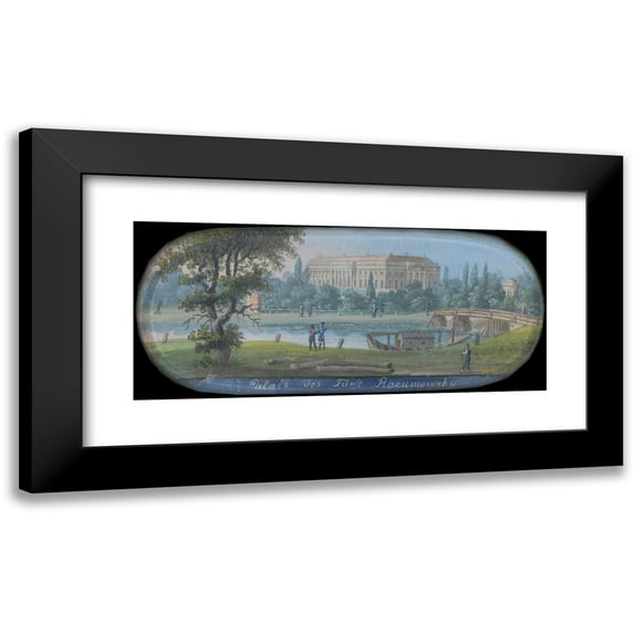 Balthasar Wigand 18x10 Black Modern Framed Museum Art Print Titled - Palais of Prince Razumowsky