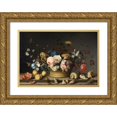 thumbnail image 1 of Balthasar van der Ast 18x13 Gold Ornate Wood Frame and Double Matted Museum Art Print Titled - Still Life with a Basket of Flowers (Early 1630s), 1 of 4