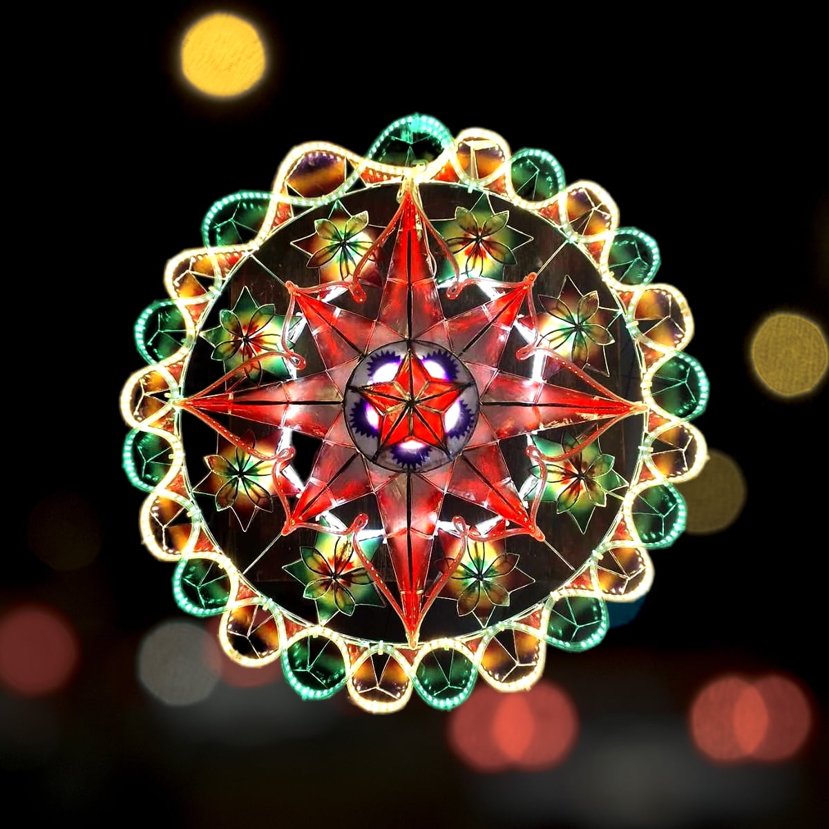 Balthazar Capiz na Parol, Christmas Lantern LED 30 inches - Walmart.com, image size:1200x1200