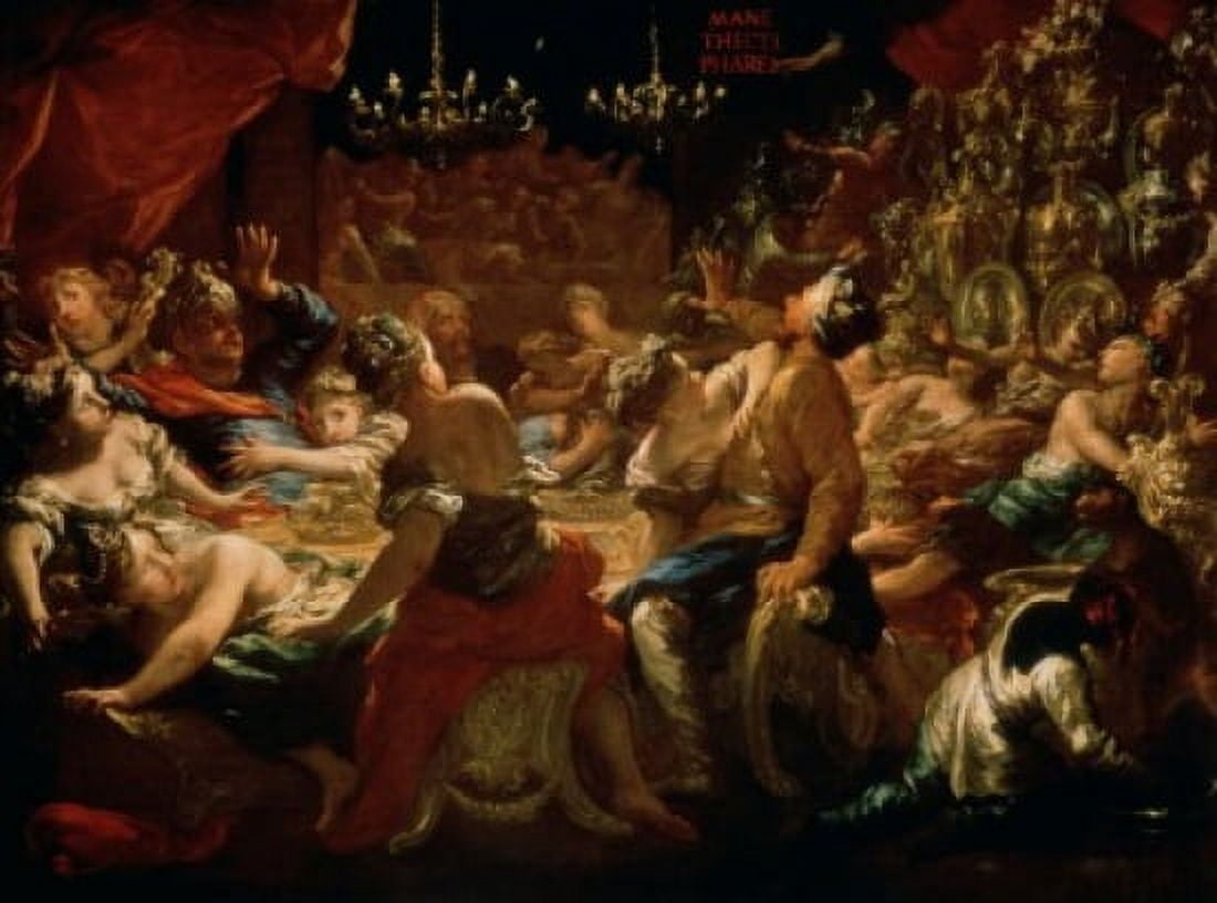 Balthazars Festival Pietro Dandino (1646-1712Italian) Pushkin Museum of Fine Arts Moscow Russia Canvas Art - Pietro Dandino (18 x 24)