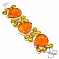 thumbnail image 1 of Baltic Amber, Citrine Handmade 925 Sterling Silver Bracelet 7-8", 1 of 2