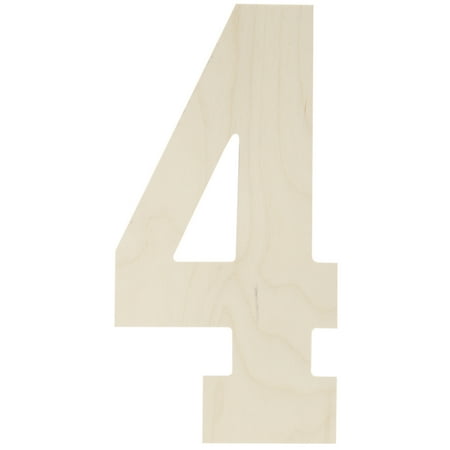 Baltic Birch Collegiate Font Letters & Numbers 13"-4