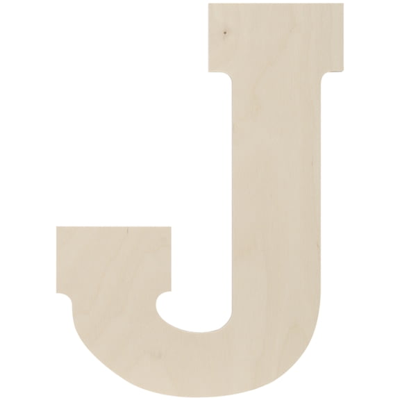 Baltic Birch Collegiate Font Letters & Numbers 13.5"-J