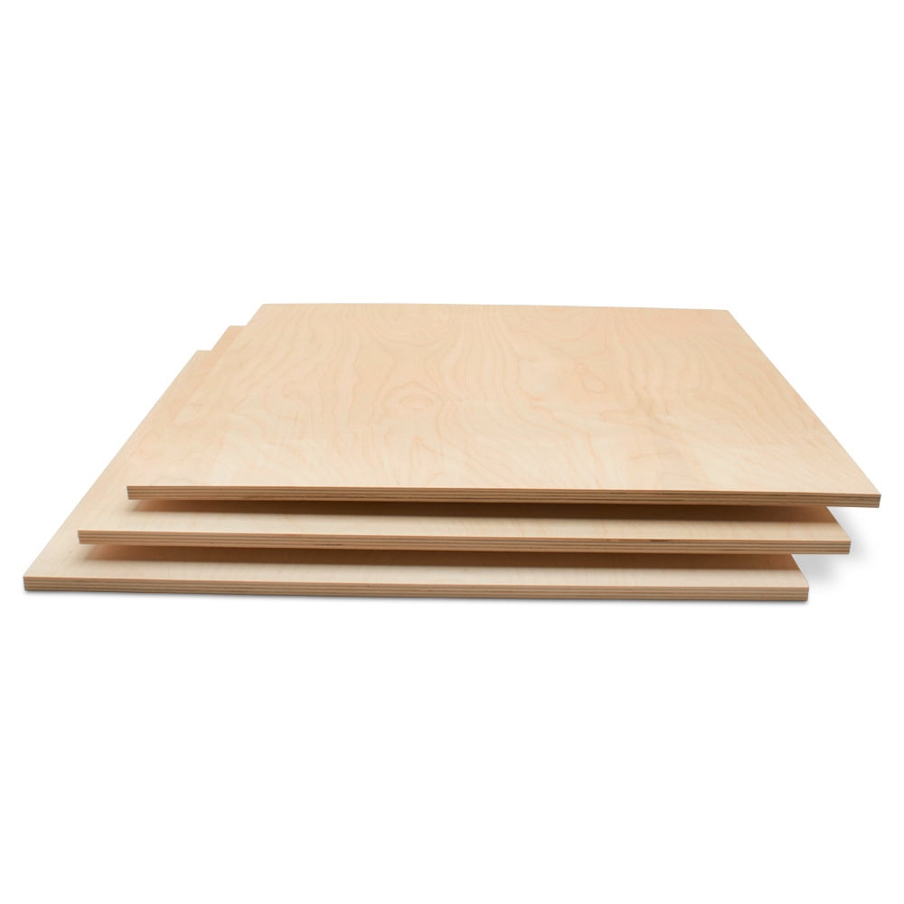 Baltic Birch Plywood 24 x 24 x 1/2 Inch 12 mm Craft Wood, Pack of 4 B