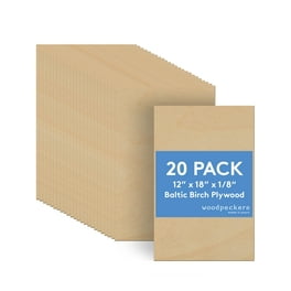 Baltic Birch Plywood, 12 x 24 x 1/4 Inch - 6 mm Craft Wood, Box of 
