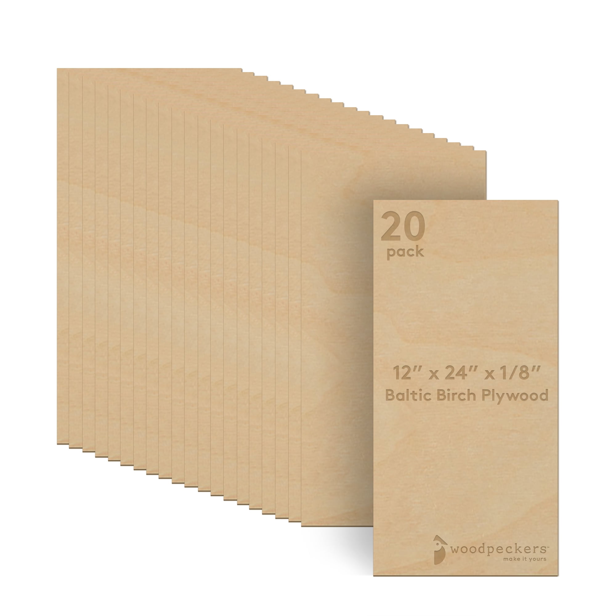 1/4 Inch Plywood Baltic Birch Plywood, 12 X 24 X 1/8 Inch - 3 Mm Craft ...
