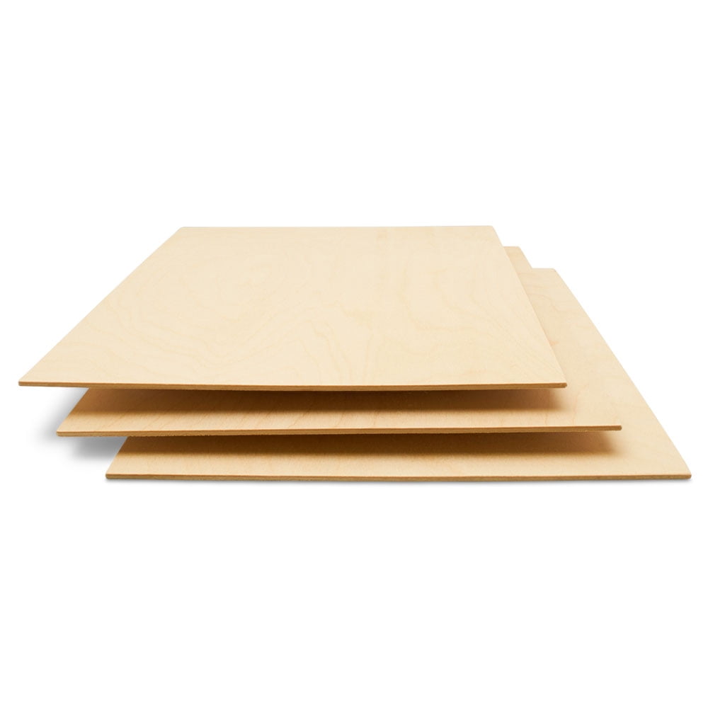 Artlicious 1/8 inch (3mm) - 12x12 Baltic Birch Plywood Sheets - 20 Pack