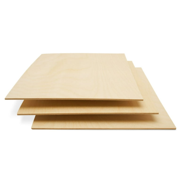 Baltic Birch Plywood, 3 mm 1/8 x 12 x 8 Inch Craft Wood, Box of 45 B/BB  Grade Baltic Birch Sheets, Perfect for Laser, CNC Cutting and Wood Burning,  by Woodpeckers 
