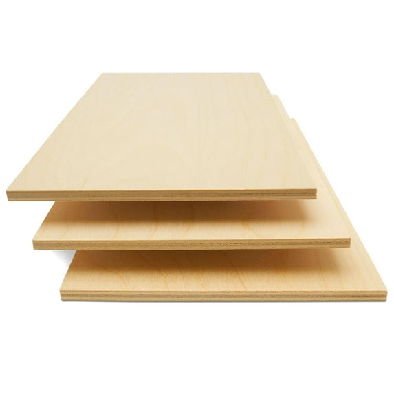 Baltic Birch Plywood, 6 x 12 x 1/4 Inch - 6 mm Craft Wood, Box of 500 B/BB Grade Baltic Birch Sheets, Perfect for Laser, CNC Cutting and Wood Burning, by Woodpeckers