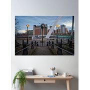Baltic Flour Mill Dawn, Newcastle Poster Wall Art, Modern Wall Decor For Living Room Bedroom, 8x12 UNFRAMED