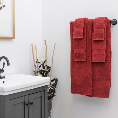 Baltic Linen Oversized & Heavy Weight Egyptian Cotton 6 Piece Towel Set - Red