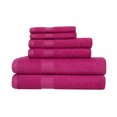 thumbnail image 1 of Baltic Linen Traditional 6 Piece Cotton Bath Towel Collection, Berry Pink, 1 of 4