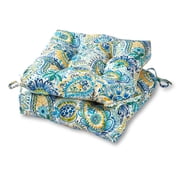 Greendale Home Fashions Tufted Outdoor 20'' x 20'' Seat Cushion, Set of 2, Baltic