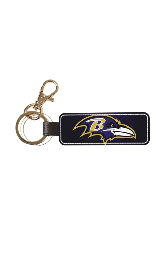 Baltimore Car Leather Keychain, Football Team Pattern Keychain Accessories, Family Gifts For Men And Women, Suitable For Car And Home Keys