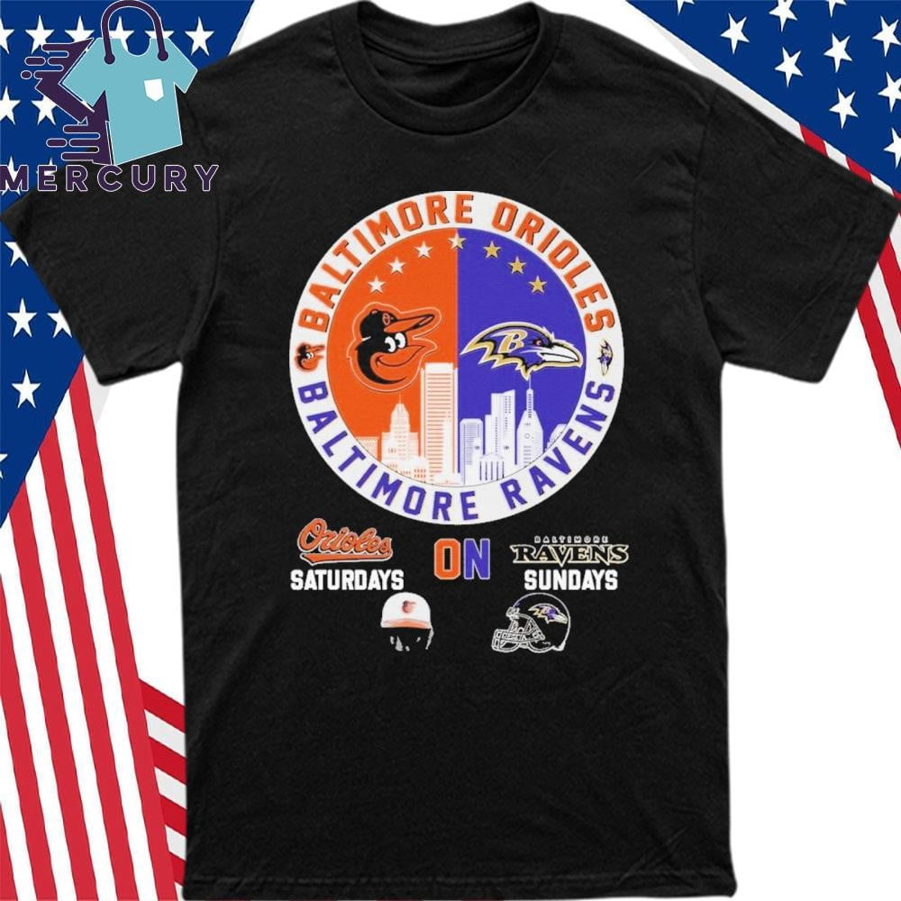 Baltimore City Oriole Tee Baltimore Team Raven Football TShirt Design